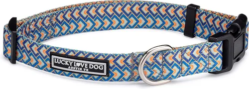 Vista 27 de Lucky Love Dog - Collar de perro ajustable con hebilla de fácil clic para pequeños a grandes, duradero y cómodo para perros machos y hembras, collar
