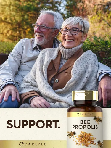 Vista 6 de Carlyle Cápsulas de propóleo de abeja 150 unidades Suplemento de extracto Sin OMG, sin gluten