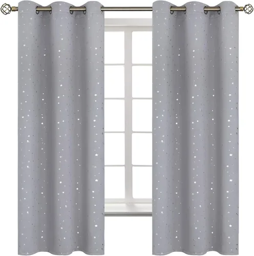 Vista 10 de BGment Cortinas cortas para ventanas, cortinas opacas pequeñas de 45 pulgadas para dormitorio, cortinas de oscurecimiento de habitación