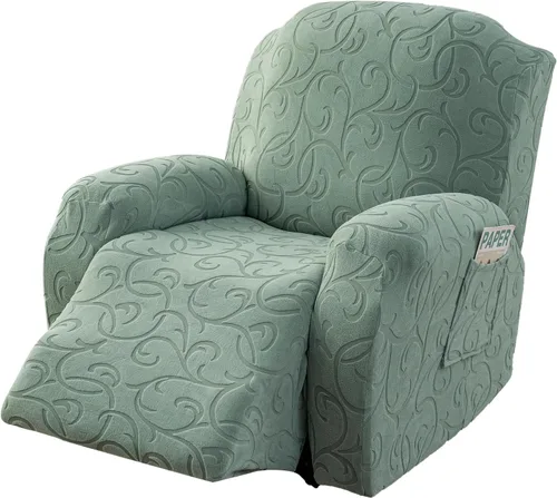 Vista 41 de Funda para Sillón Reclinable de 4 Piezas Elástica, Funda Deslizable de Sofá, Cubierta de Sofá para Sofá Reclinable de 1 Asiento, Protector