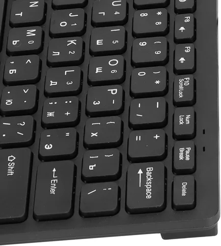 Vista 7 de SUNGOOYUE Teclados de computadora para PC, diseño ergonómico, ultrafino, mini duradero de 78 teclas, teclado USB con cable para PC, portátil