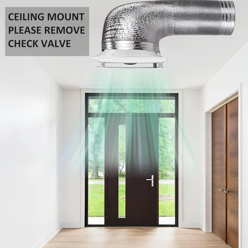 Vista 6 de Extractor de ventilación de 4 pulgadas, 50 CFM, silencioso ventilador extractor de ventilación de pared para cocina, baño, taller, garaje