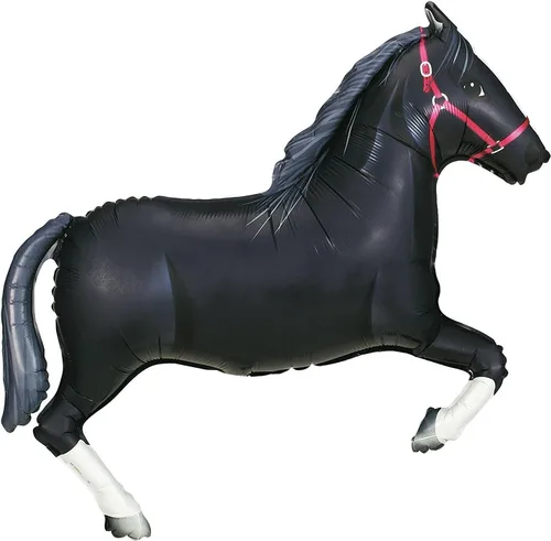 Vista 4 de Mulan - Ramo de globos para el primer cumpleaños, suministros para fiestas y decoraciones de caballo negro