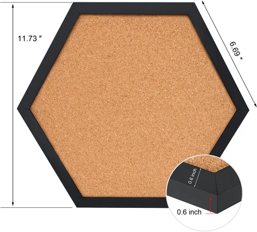 Vista 7 de Facilife Paquete de 4 tableros de corcho, corchos para pared, pequeñas decoraciones de tablero de corcho, tableros de corcho para paredes con marco