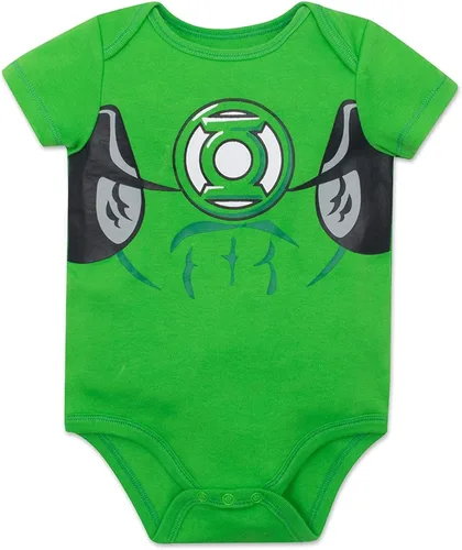Vista 5 de WARNER BROS DC Comics Justice League Green Lantern The Flash Superman Batman Baby 5 Pack Bodysuits Newborn to Infant