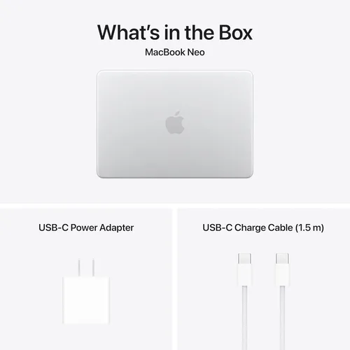Vista 8 de Apple Laptop MacBook Neo 2026 de 13 pulgadas con chip A18 Pro: diseñada para inteligencia artificial y Apple Intelligence, pantalla de retina