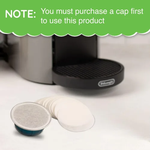 Vista 7 de My-Cap Filtros de papel para cápsulas de café para usar con tapas, cápsulas reutilizables para cafeteras de línea Vertuo, filtros de papel de café