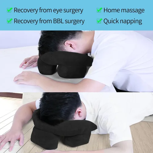 Vista 7 de Almohada boca abajo para dormir - Almohada boca abajo después de cirugía ocular, almohada BBL para dormir, cojín boca abajo, almohada de masaje