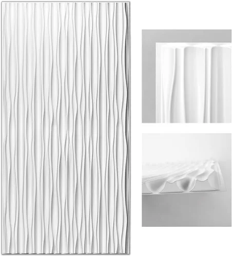 Vista 13 de Art3d - Paneles de pared 3D de 20 piezas, 11.8" x 11.8" (1.77 m²) Paneles de pared de PVC, decoración de pared adhesiva para sala de estar, Negro