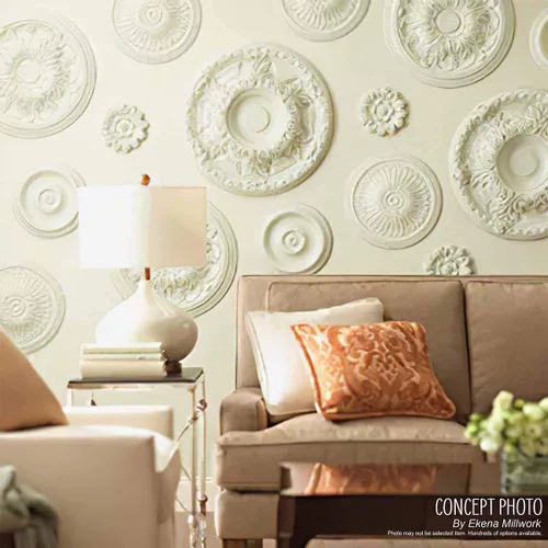 Vista 8 de Ekena Millwork CM20BLFCS Medallón de Techo Baile, 50.8cmOD x 1 5/8"P (se adapta a toldos hasta 3 1/4"), pintado a mano Flash Cobre