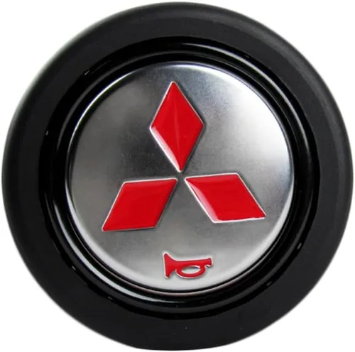 Vista 23 de Q1-TECH, botón redondo JDM universal para volantes aftermarket de 6 pernos con abertura de dos pulgadas 2" para botón de bocina (AUD-BK)