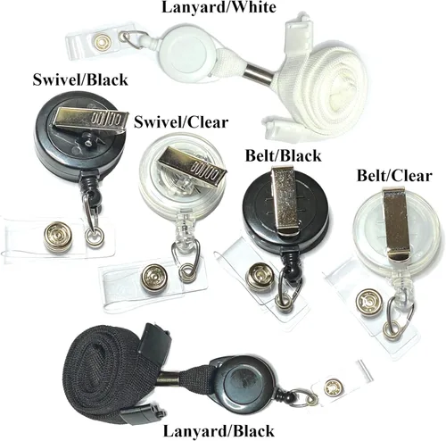 Vista 3 de Deer Antlers Badge Reel - Retractable Id Holder Personalized with Name, Monogram, Occupation Title - Pink Flower Nurse Gift