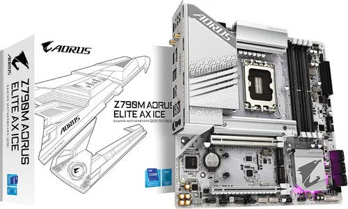 Vista 18 de GIGABYTE Z890 AORUS Elite WIFI7 ICE Intel Core Ultra (Serie 2) placa base LGA 1851, ATX, DDR5, 3X M.2, PCIe 5.0, Thunderbolt 4, WIFI7, 2.5GbE LAN