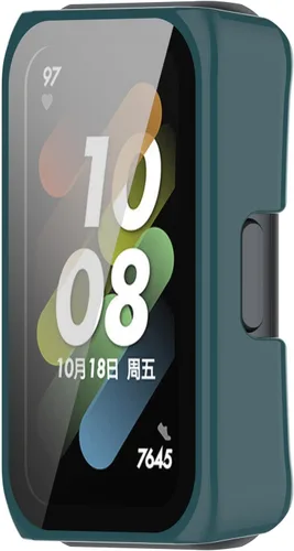 Vista 5 de Funda protectora de pantalla compatible con Huawei Band 7, protector de pantalla resistente a los arañazos, funda protectora completa para Huawei