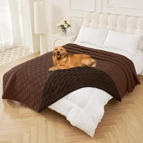 Vista 69 de Smiry Funda impermeable para cama de mascota, suave y lavable, para cama, sofá, reversible, perros pequeños, medianos, grandes, gatos, diseño