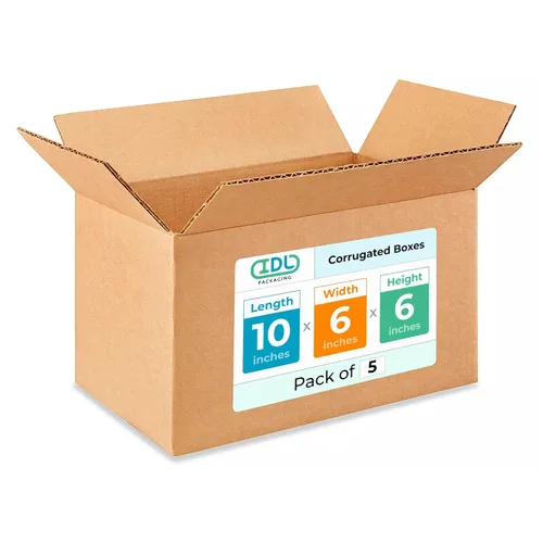 Vista 179 de IDL Packaging Paquete de 5 cajas de envío altas de 8 x 8 x 48 pulgadas, extra resistentes de 200 libras frente a caja regular, cajas de mudanza