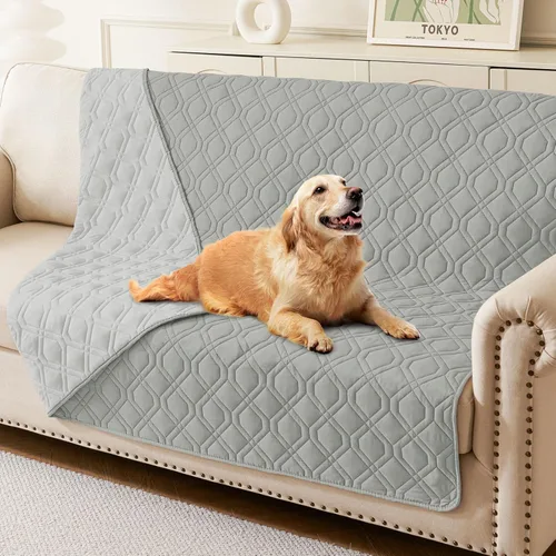 Vista 129 de hyha - Manta impermeable para cama de perro, mantas suaves para mascotas, funda impermeable para sofá para perros, fundas reversibles lavables