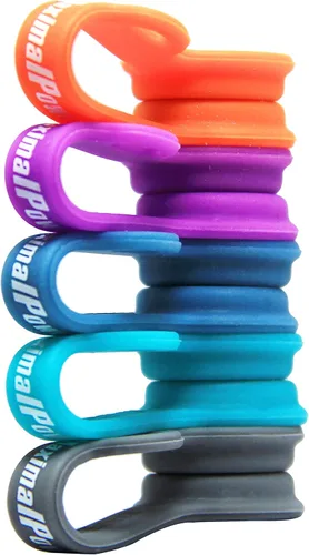 Vista 2 de MaximalPower™ Lazos magnéticos giratorios, clip electrónico y organizador de cables, silicona, multicolor (paquete de 5)