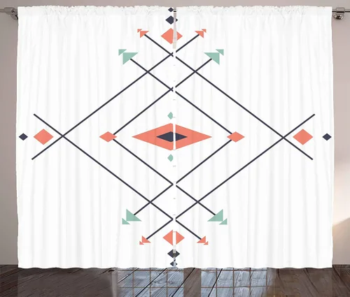 Vista 9 de Lunarable Cortinas de bosque, vigas de sol matutinas en bosque natural de primavera desde el cielo en un día soleado, juego de 2 paneles de cortinas