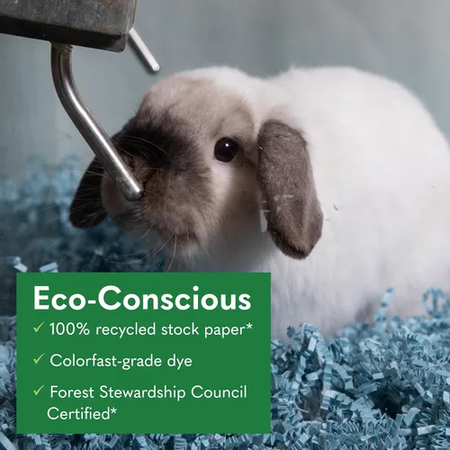 Vista 4 de ECO BEDDING Ropa de cama de papel 99% libre de polvo para mascotas pequeñas y pájaros, azul, 1.5 libras (se expande a 30 L)