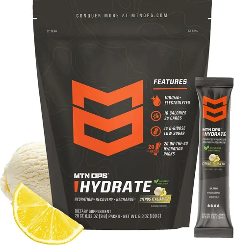 Vista 11 de MTN OPS Hydrate - Paquetes de electrolitos sin azúcar, Hush Summit Surge