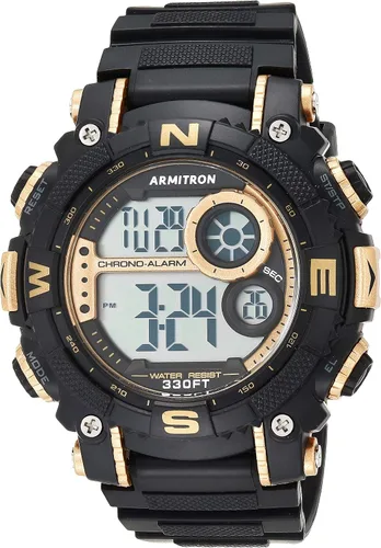 Vista 16 de Reloj deportivo Armitron Sport con cronógrafo digital para hombre, correa de resina, 40/8284 Gris/Naranja