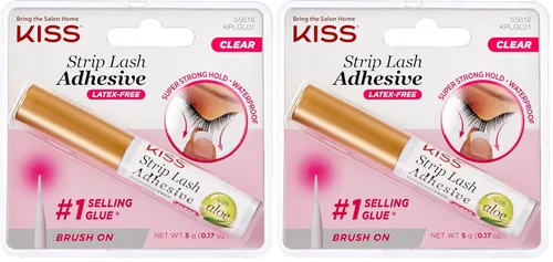 Vista 11 de KISS Pestaña adhesiva en tira, transparente, 0.21 oz, paquete de de 1, Transparente