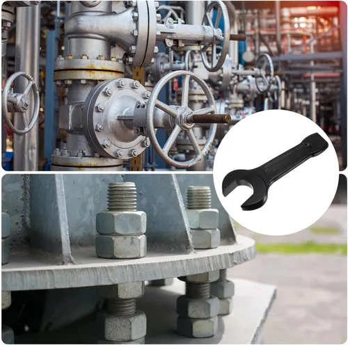 Vista 12 de uxcell Llave de golpe de extremo abierto de 0.945 in, herramienta de mano de llave de cabeza única de acero de alta resistencia