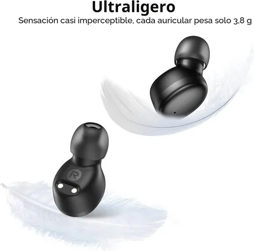 Vista 4 de kurdene Auriculares inalámbricos Bluetooth de 5.3 pulgadas, auriculares ligeros, sonido de graves profundos, micrófonos integrados, auriculares