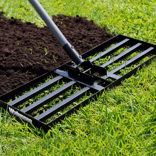 Vista 11 de Walensee Rastrillo Nivelador de Césped, Herramienta Levelawn de 7 Pies 30"x10", Herramienta de Nivel de Césped Resistente que Ahorra Esfuerzo