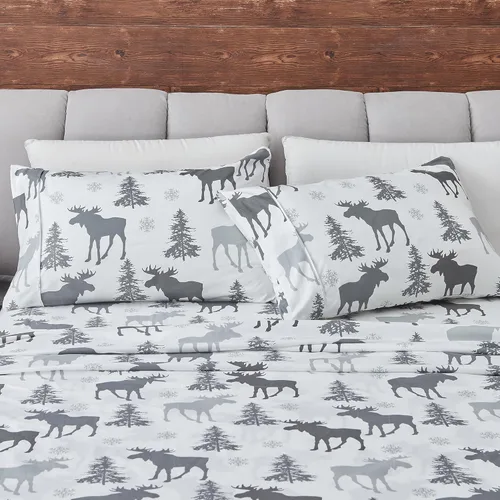 Vista 19 de Juego de sábanas de microfibra con rayas de 3 piezas tamaño individual - Sábanas y fundas de almohada de ropa de cama ultra suaves y cepilladas