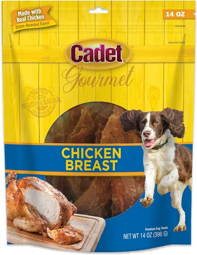 Cadet Golosinas gourmet de pechuga de pollo para perros, golosinas saludables y naturales de entrenamiento para perros pequeños y grandes,
