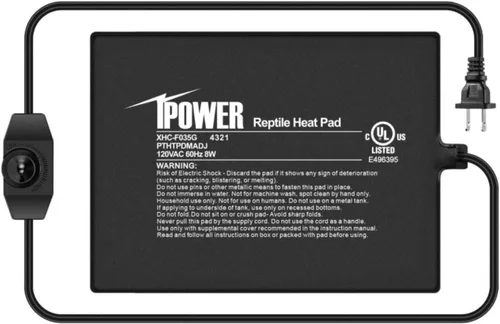 Vista 13 de iPower Alfombrilla térmica de reptiles de 4 x 7 pulgadas con perilla de control de temperatura ajustable, termómetro digital LCD para acuario