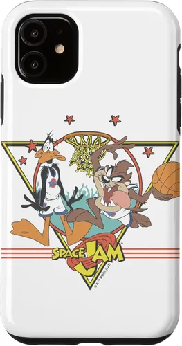Vista 5 de Funda para iPhone 13 Pro space jam Daffy Duck & Taz Retro Stars Basketball Team