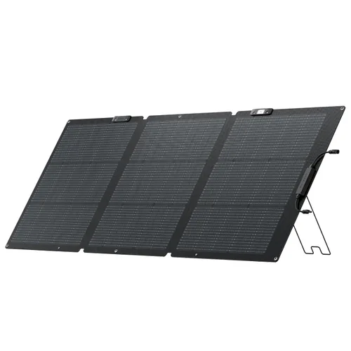 EF ECOFLOW Panel solar portátil de 160 vatios para centrales eléctricas, panel solar plegable con eficiencia de conversión alta del 25% con soporte