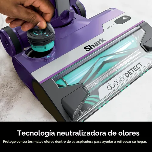 Vista 9 de Aspiradora de palo ultraligera con cable Shark POWERDETECT con tecnología DuoClean, cepillo autolimpiante para evitar enredos de cabello, sello