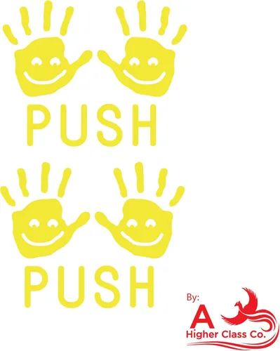 Vista 3 de A Higher Class Co. Push Hands - Accesorio sensorial para el camino del aula, para paredes o suelos escolares (2 juegos) (azul)