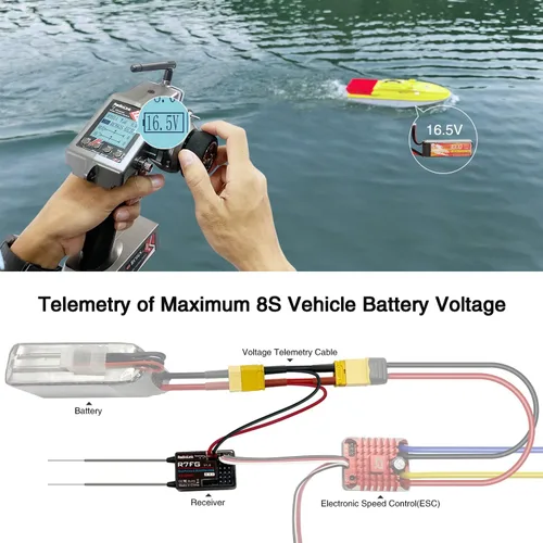 Radiolink RC6GS V3 (V2 Upgrade) Transmisor de radio RC de 7 canales con 3 unidades R7FG y 1 receptor R6FG Giroscopio de 2.4 GHz 1,968.5 ft para