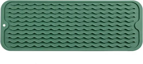 Vista 77 de MicoYang Alfombrilla de silicona para secado de platos para múltiples usos, fácil de limpiar, ecológica, resistente al calor, alfombrilla