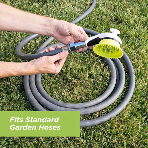 Vista 3 de Wondurdog Boquilla de manguera de jardín para lavado de perros al aire libre para baño y enjuagues rápidos de patas. Mango protector contra