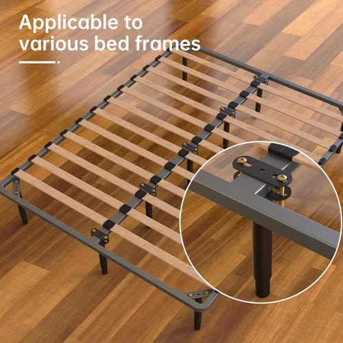 Vista 3 de KOMOHOM (4 unidades) Patas de soporte central de altura ajustable de 10 a 17 pulgadas para marco de cama, marco de cama de acero o patas de soporte
