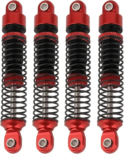 Vista 8 de 4 piezas de amortiguadores de aluminio de 53mm/59mm/65mm/78mm con rosca de aceite para 1/18 RC Crawler TRX4M TRX-4M Bronco Defender K10, piezas