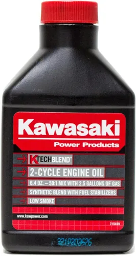 Vista 2 de Kawasaki Paquete de 6 99969-6084 6.4oz 50:1 2.5 galones 2 ciclos aceite de motor K-TECH Blend