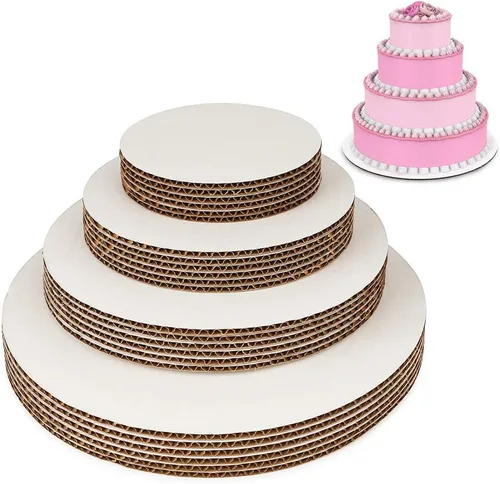 Tableros redondos blancos para tartas a prueba de grasa – Base circular para pastel, 6/8/10/12 pulgadas, 5 de cada tamaño