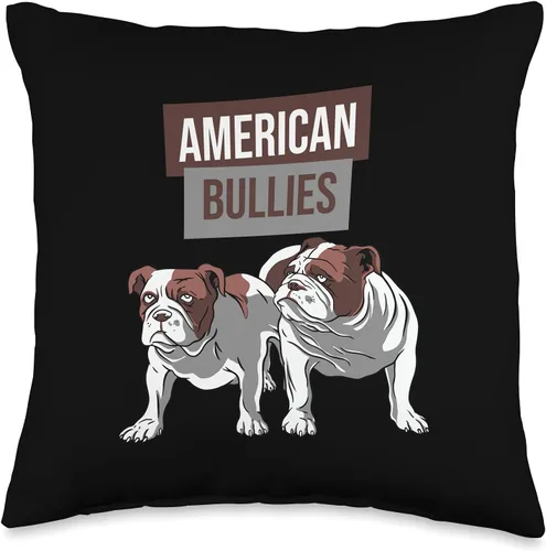 Squishy Face Of American Bully Cute American Muscular Drooling Dog Bully - Almohada de 16 x 16 pulgadas, multicolor