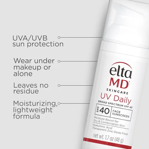 Vista 2 de EltaMD - Protector solar facial para uso diario con protección UV de amplio espectro SPF 40 para piel normal y mixta, 1.7 onzas