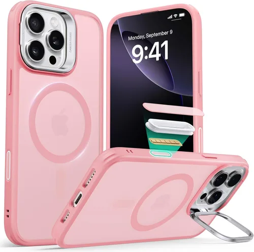 Vista 24 de ESR Funda para iPhone 14 Pro Max, Compatible con MagSafe, Funda Transparente para Teléfono con Soporte Stash Integrado para iPhone 14 Pro Max
