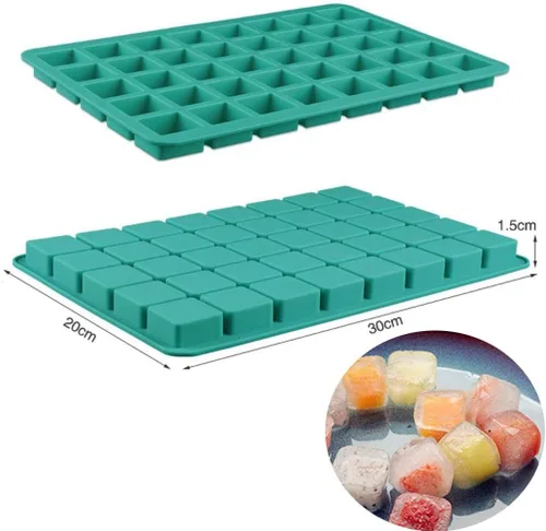 Vista 8 de Mity Rain Moldes de silicona cuadrados de trufa de chocolate y caramelo duro de 40 cavidades