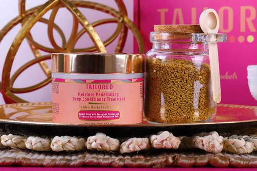 Vista 3 de Tailored Beauty Tratamiento acondicionador penetrante profundo para cabello seco o dañado - Acondicionador hidratante a base de hierbas y control