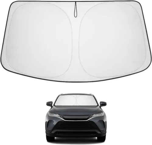 Vista 35 de Proadsy Parasol para parabrisas Rivian R1S 2022-2025 2026 de 4 capas plegable, protector de parasol frontal que bloquea los rayos UV, mantiene